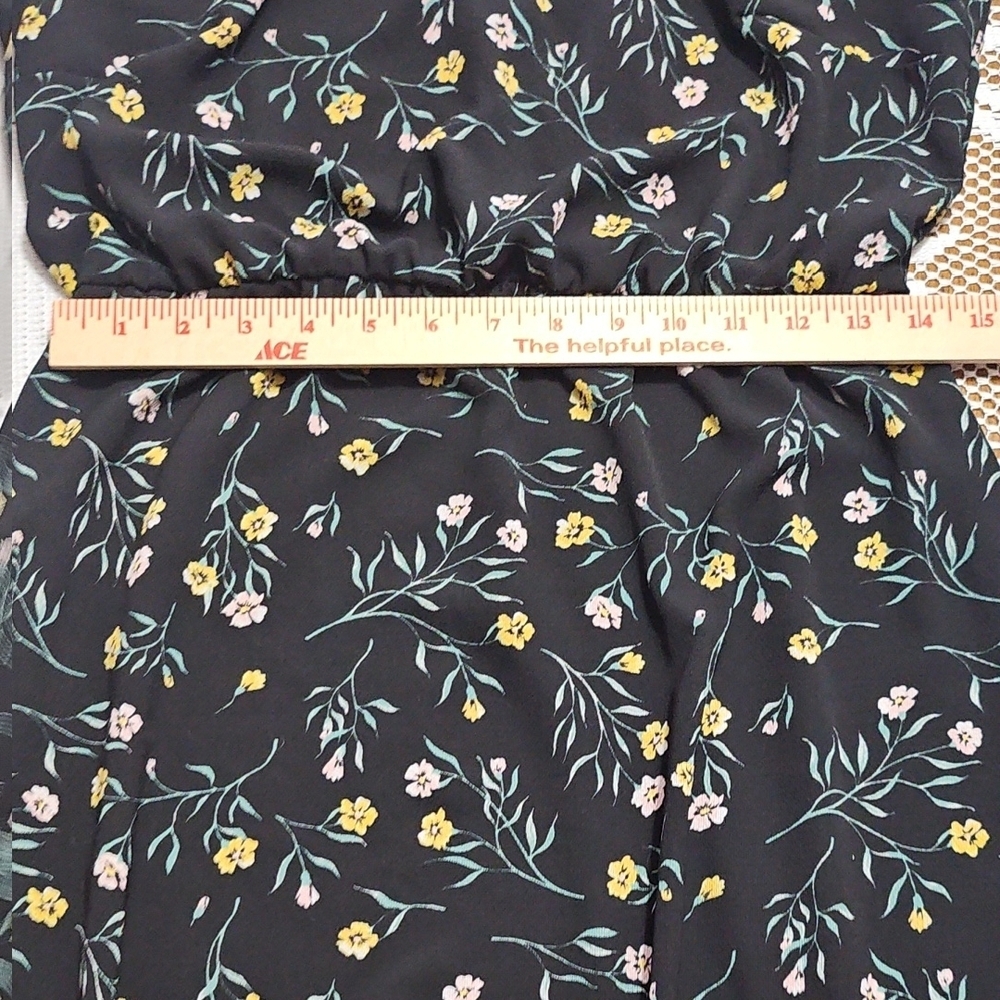 NWT Divided H&M Black Floral Maxi Dress - Picture 7 of 11